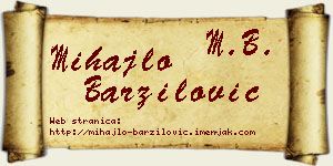 Mihajlo Barzilović vizit kartica
